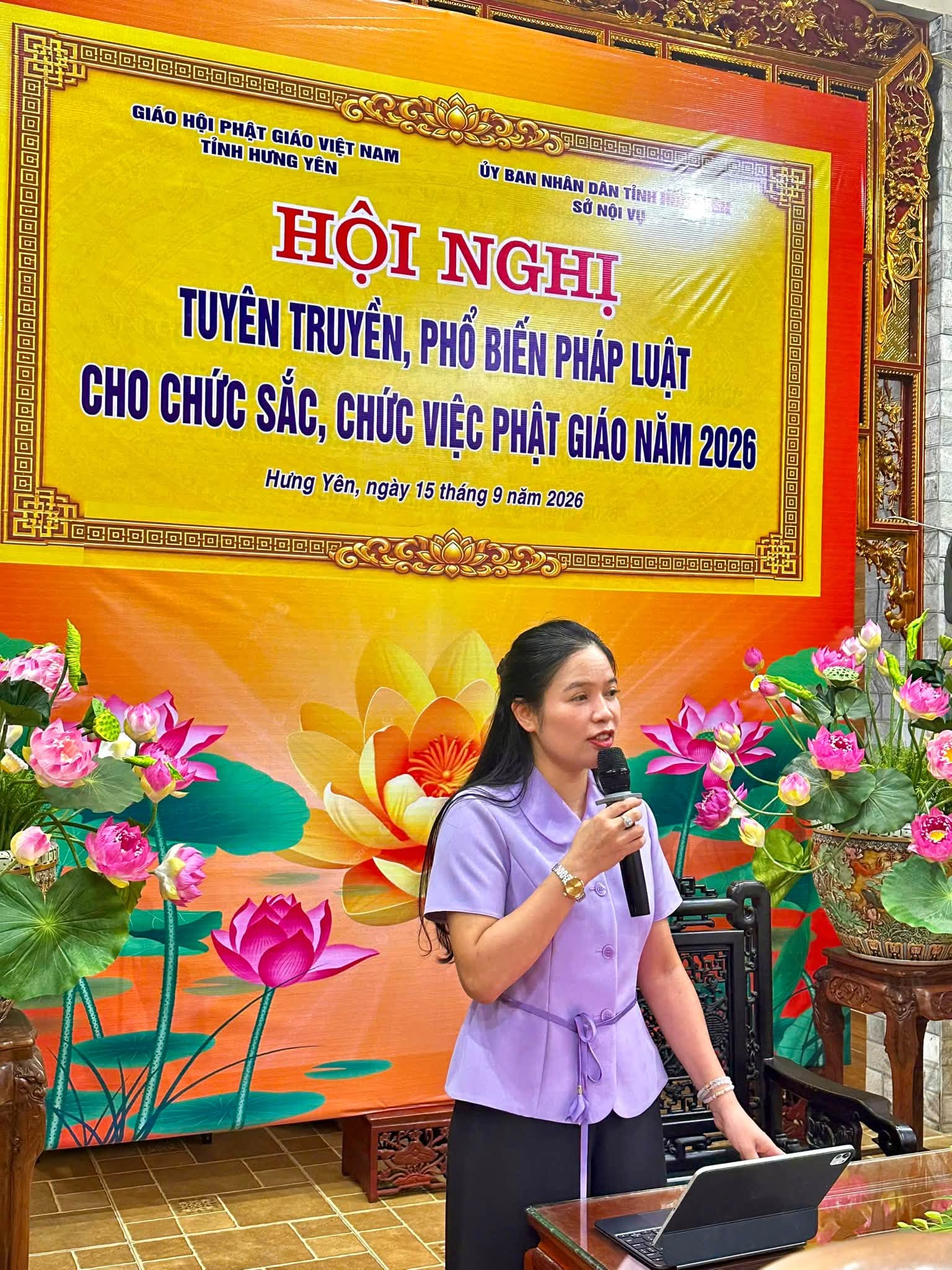 Sở Nội vụ tổ chức Hội nghị tuyên truyền, phổ biến pháp luật về tín ngưỡng, tôn giáo đối với chức sắc, chức việc Phật giáo